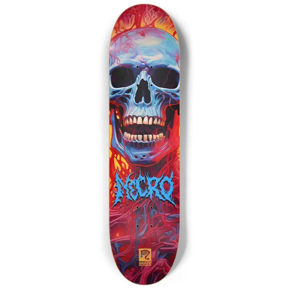 Necro - Psychedelic Skull - Skateboard NECRO SUPER STORE
