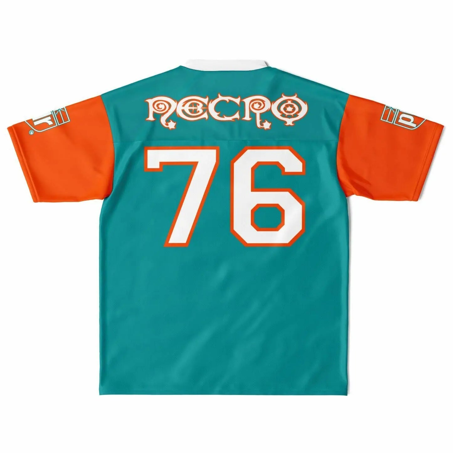 NECRO - N Symbol - Football Jersey (Miami Dolphins Colors) NECRO SUPER STORE