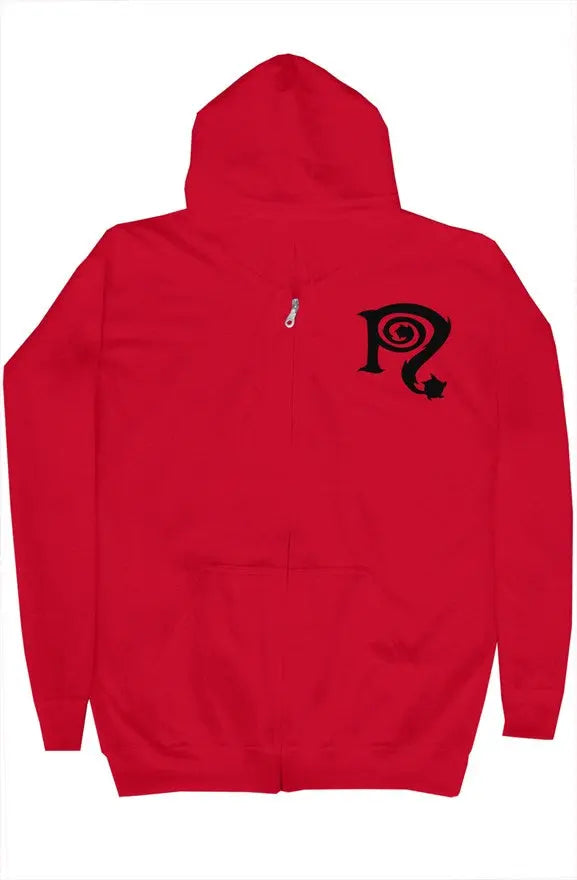 gildan zip hoody red mmkk