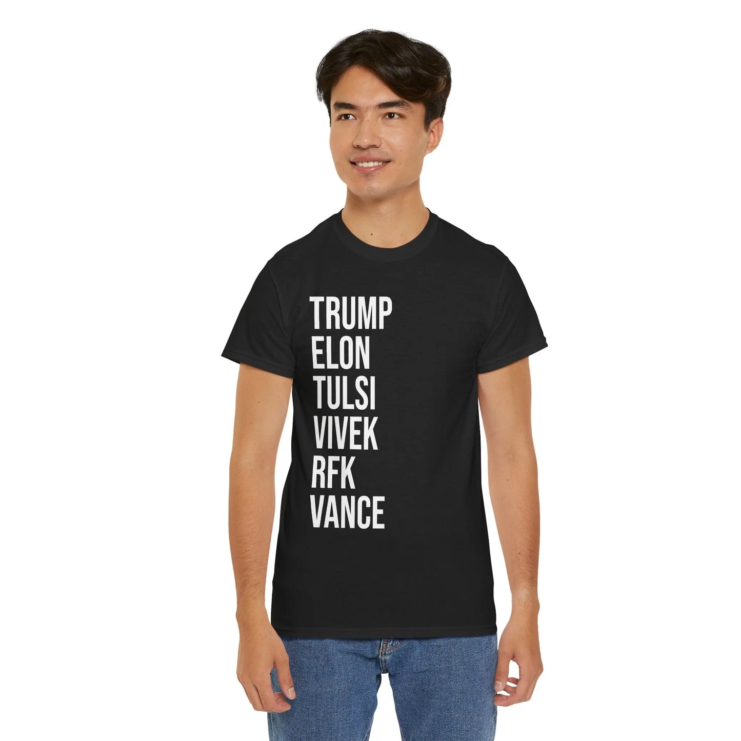 TRUMP - ELON - TULSI - VIVEK - RFK - VANCE - Heavy Cotton Tee - Gilden 5000 Printify