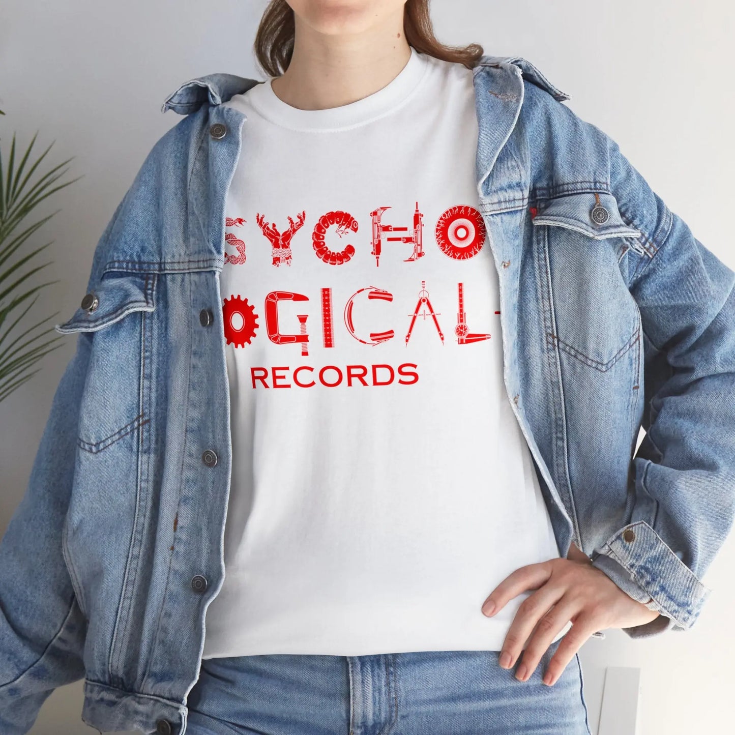 Necro - Red OG PLR Logo - Heavy Cotton Tee - Gilden 5000 - NECRO SUPER STORE