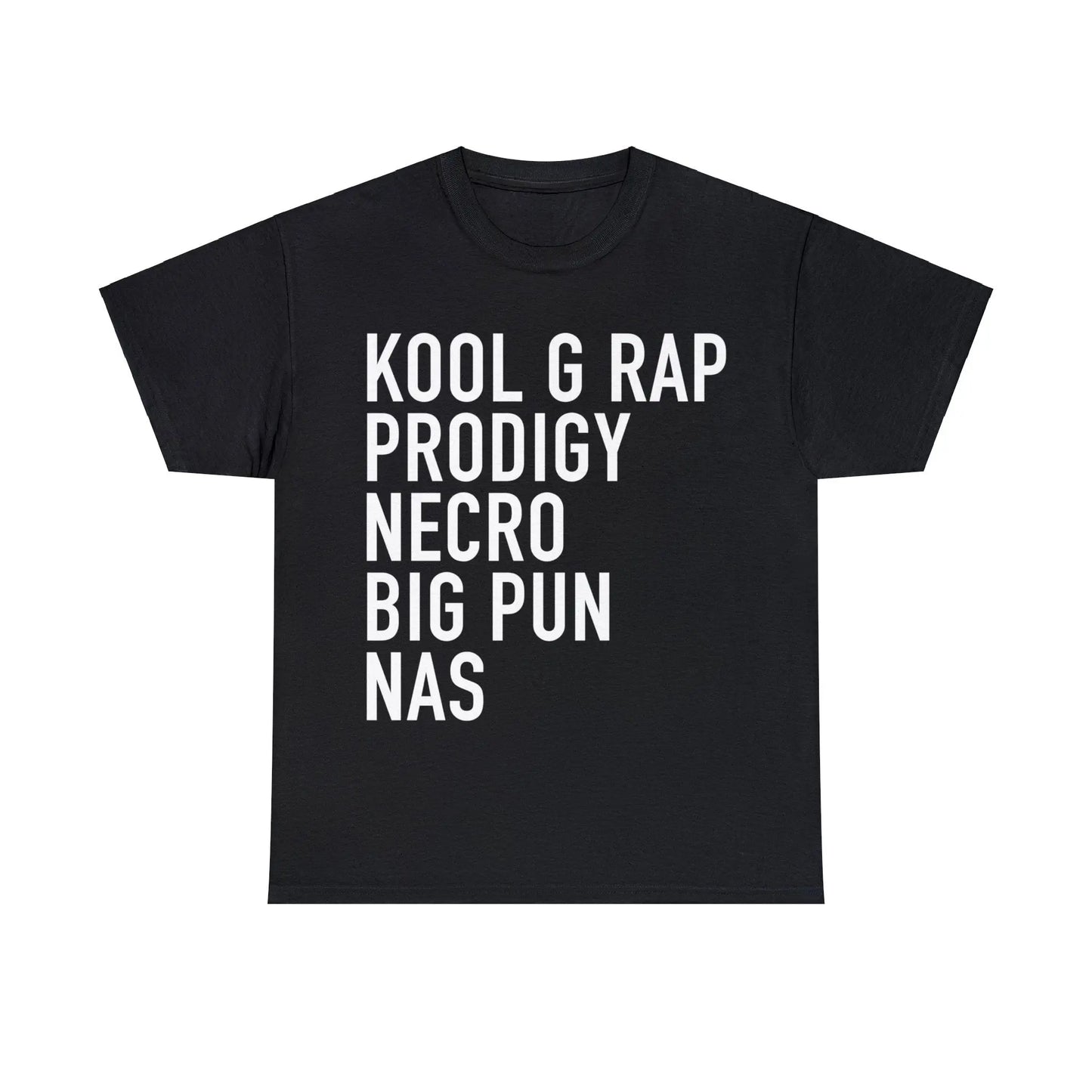 Top 5 Best Rappers - Heavy Cotton Tee - Gilden 5000 - Blk/Wht - NECRO SUPER STORE
