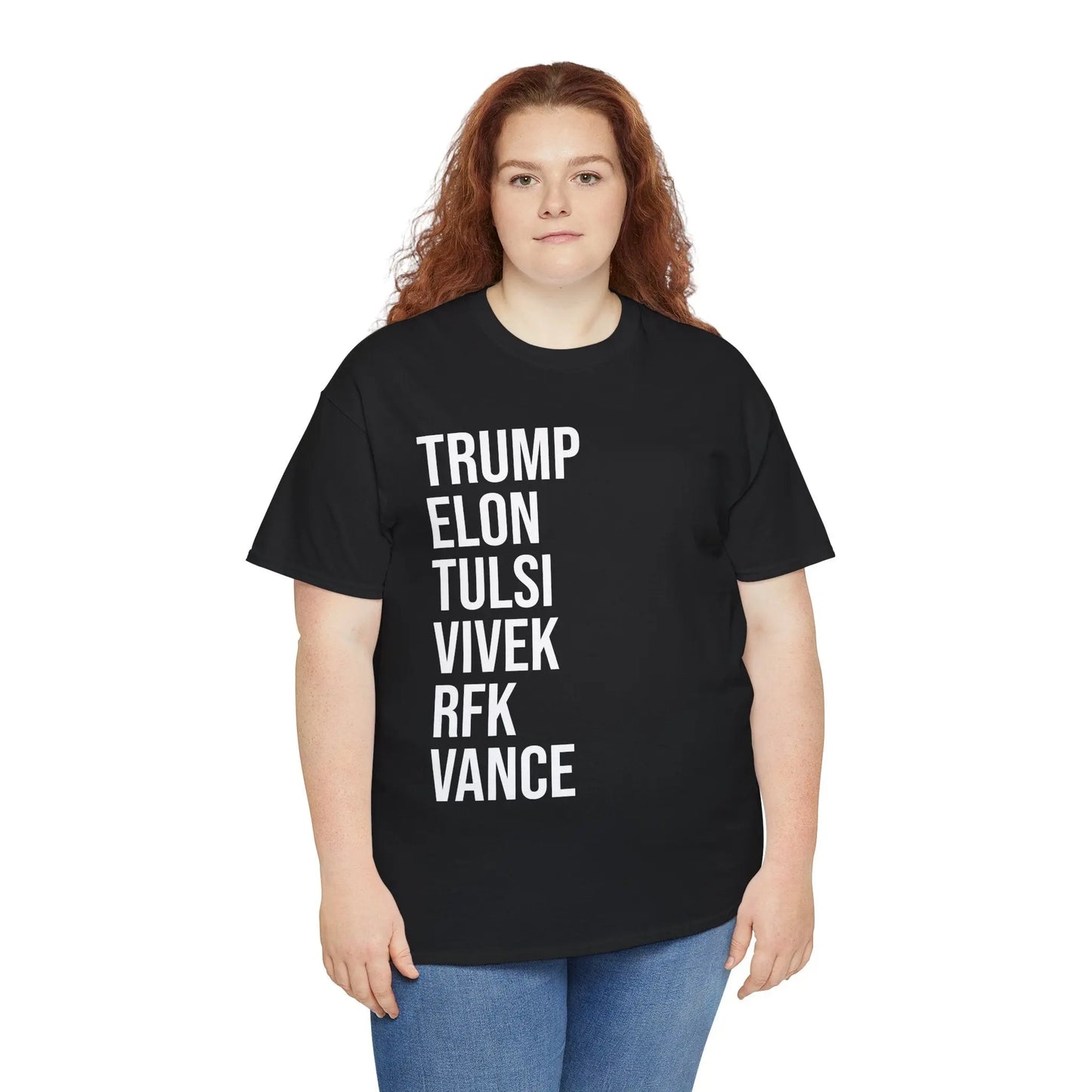 TRUMP - ELON - TULSI - VIVEK - RFK - VANCE - Heavy Cotton Tee - Gilden 5000 Printify