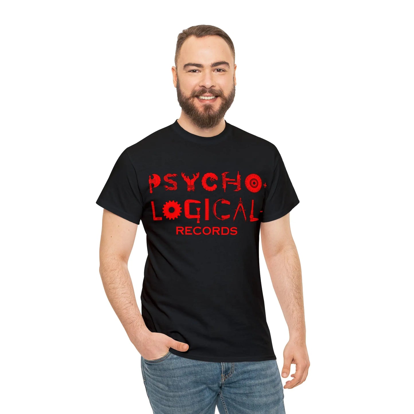 Necro - Red OG PLR Logo - Heavy Cotton Tee - Gilden 5000 - NECRO SUPER STORE