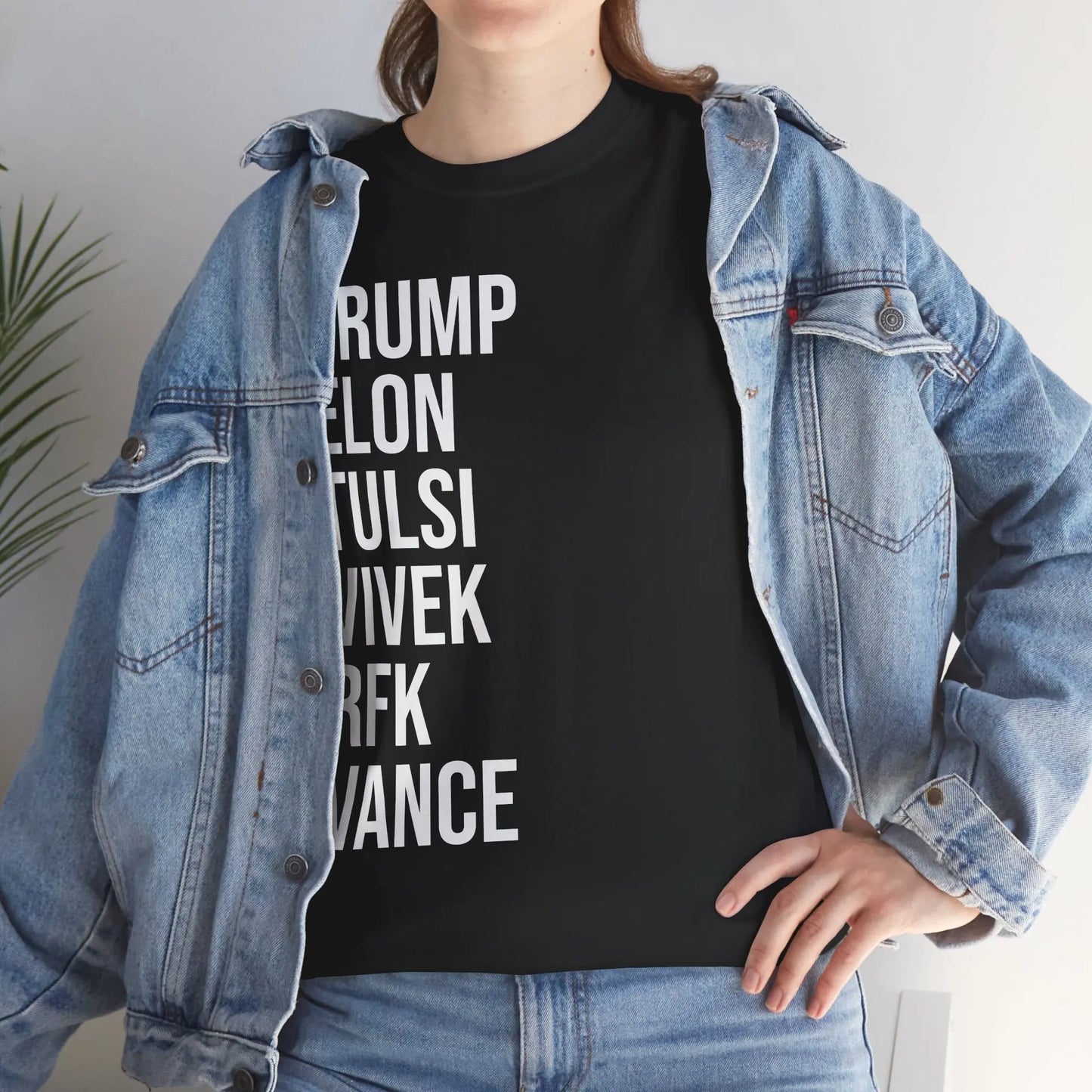 TRUMP - ELON - TULSI - VIVEK - RFK - VANCE - Heavy Cotton Tee - Gilden 5000 Printify