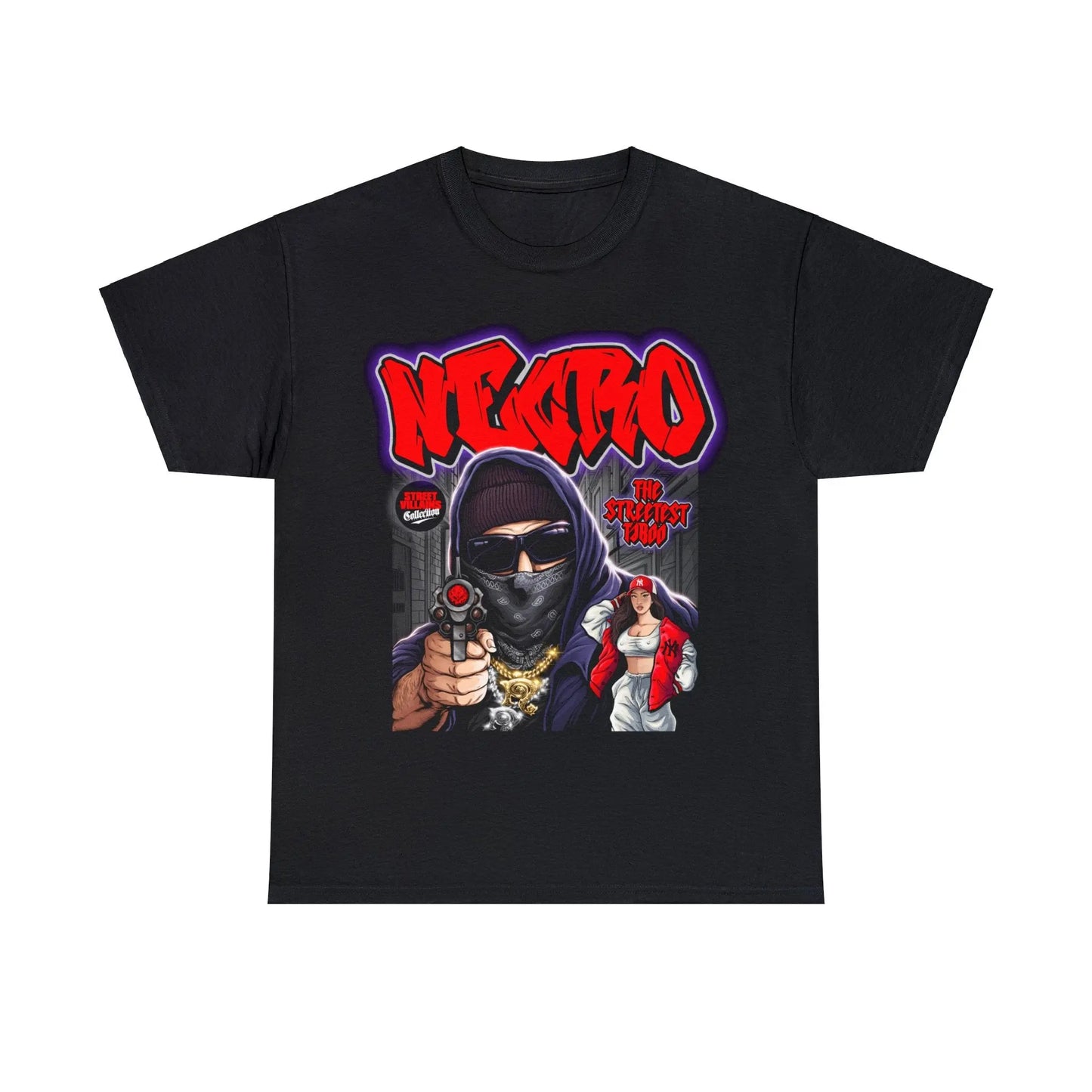 Necro - The Streetest Taboo - Heavy Cotton Tee - Gilden 5000 - Black - NECRO SUPER STORE
