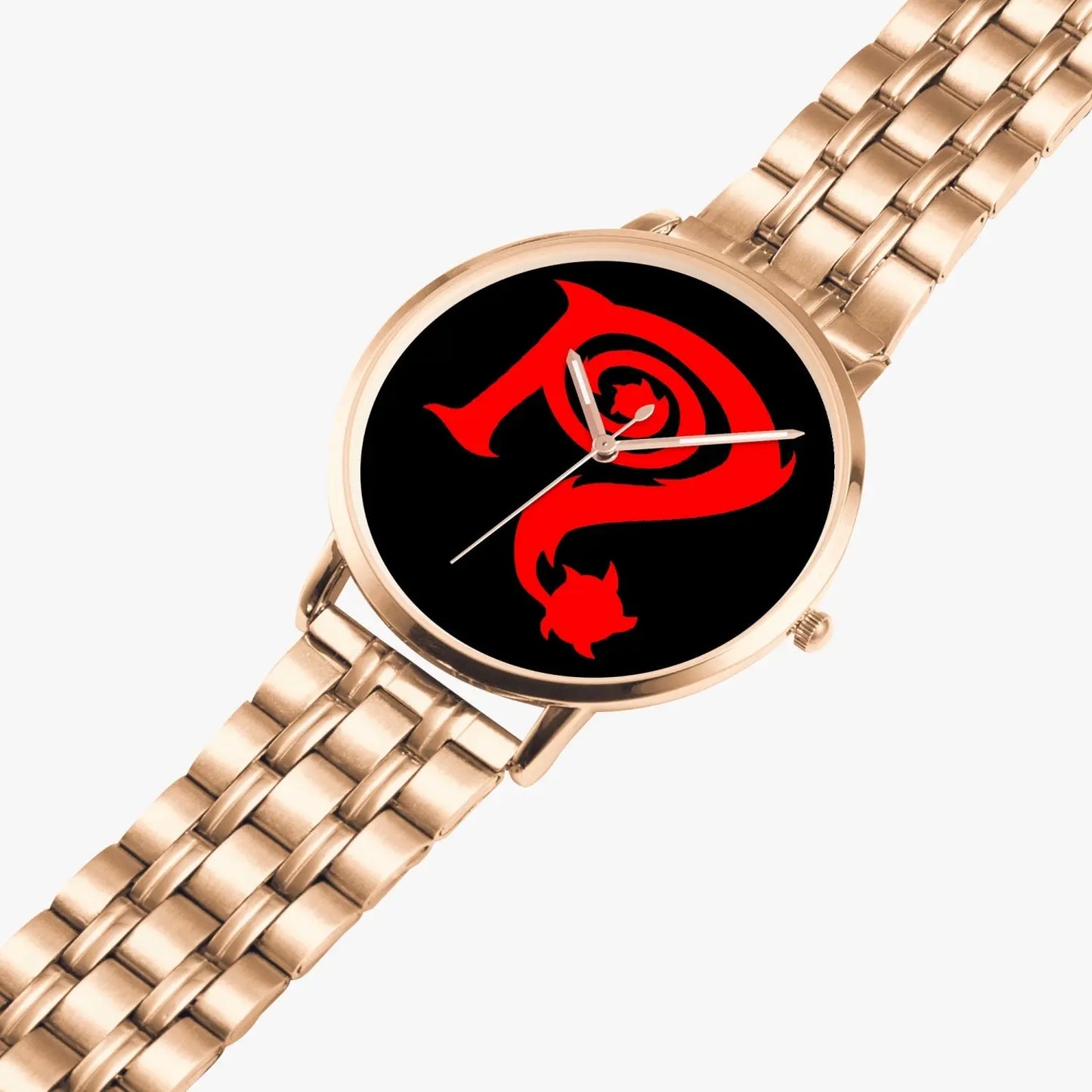 Necro - Red N - Black Steel Strap Quartz Watch NECRO SUPER STORE