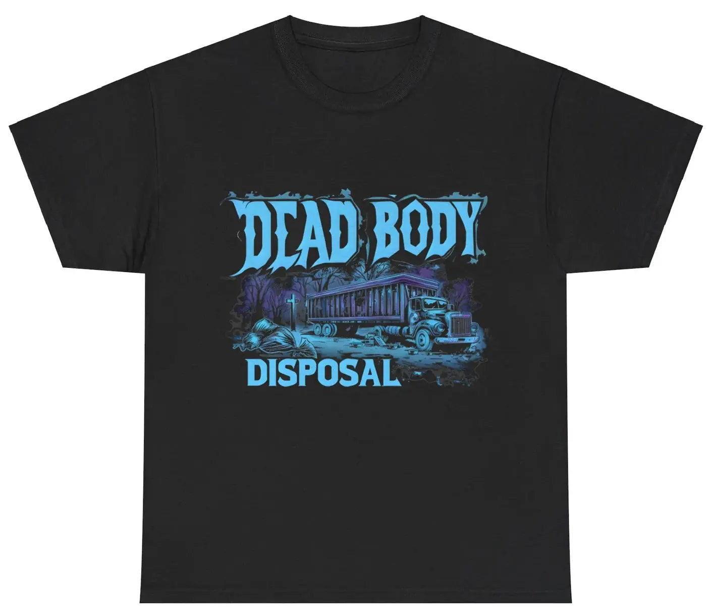 Necro - Dead Body Disposal - Heavy Cotton Tee - Gilden 5000 - Black - NECRO SUPER STORE