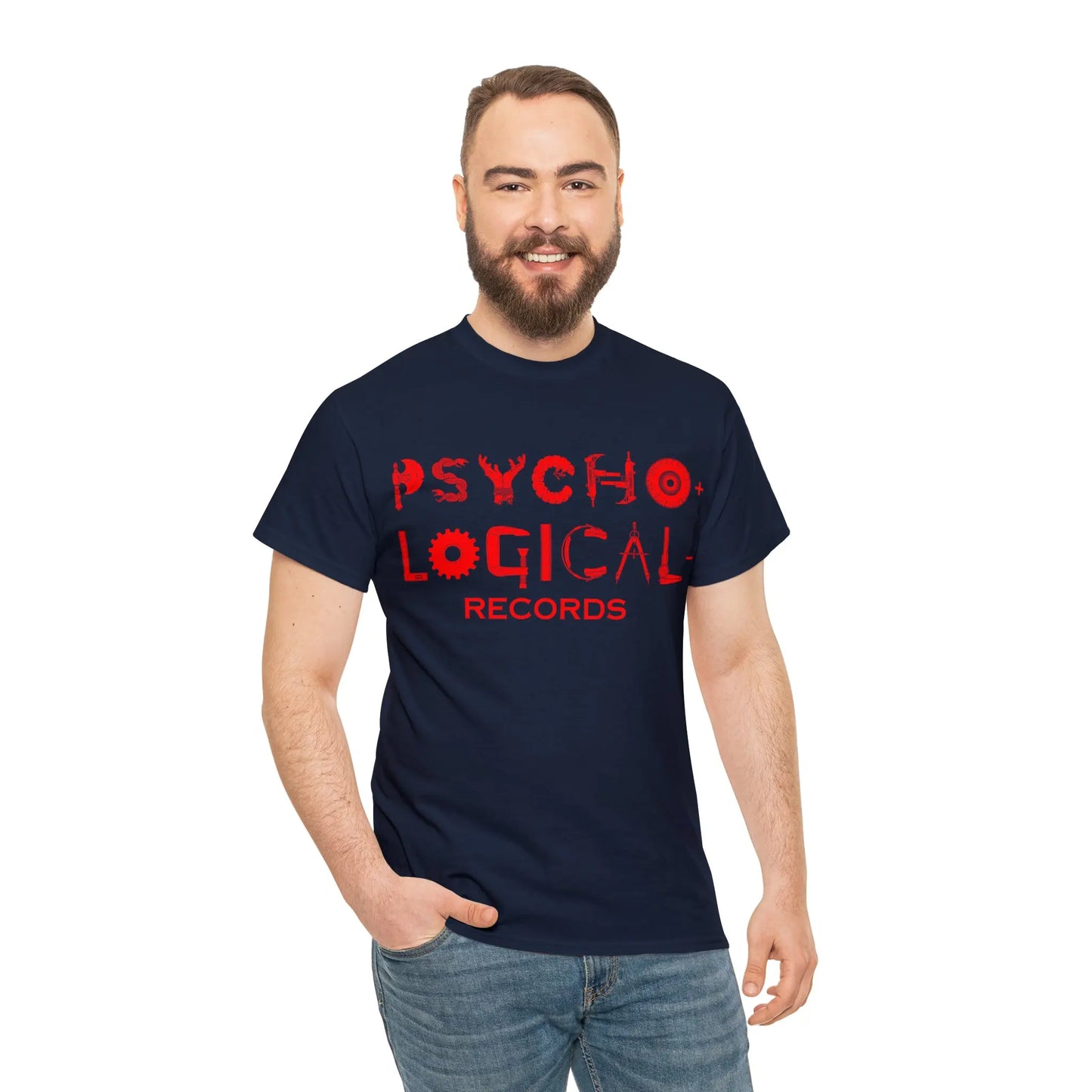 Necro - Red OG PLR Logo - Heavy Cotton Tee - Gilden 5000 - NECRO SUPER STORE