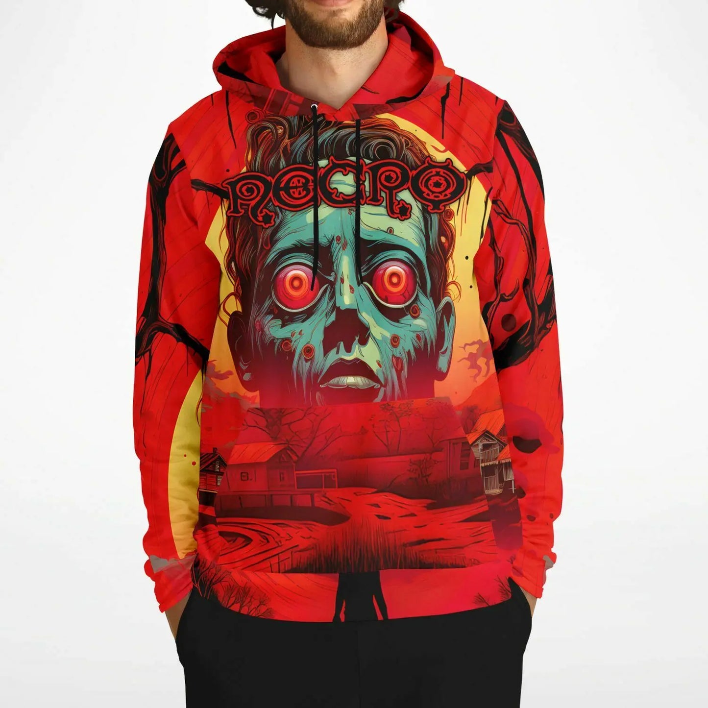 Necro - Keep On Driving - Athletic Hoodie - AOP NECRO SUPER STORE