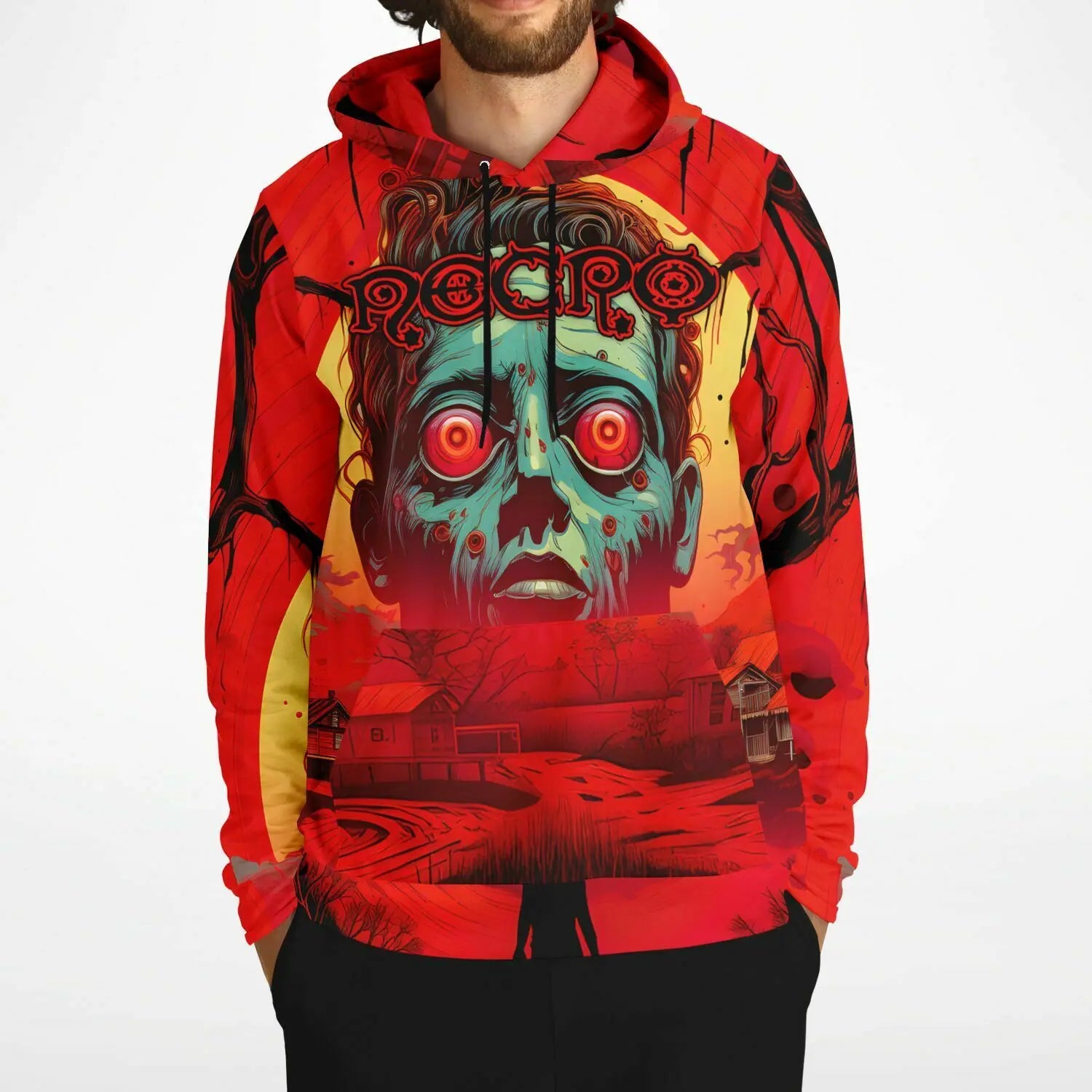 Necro - Keep On Driving - Athletic Hoodie - AOP NECRO SUPER STORE