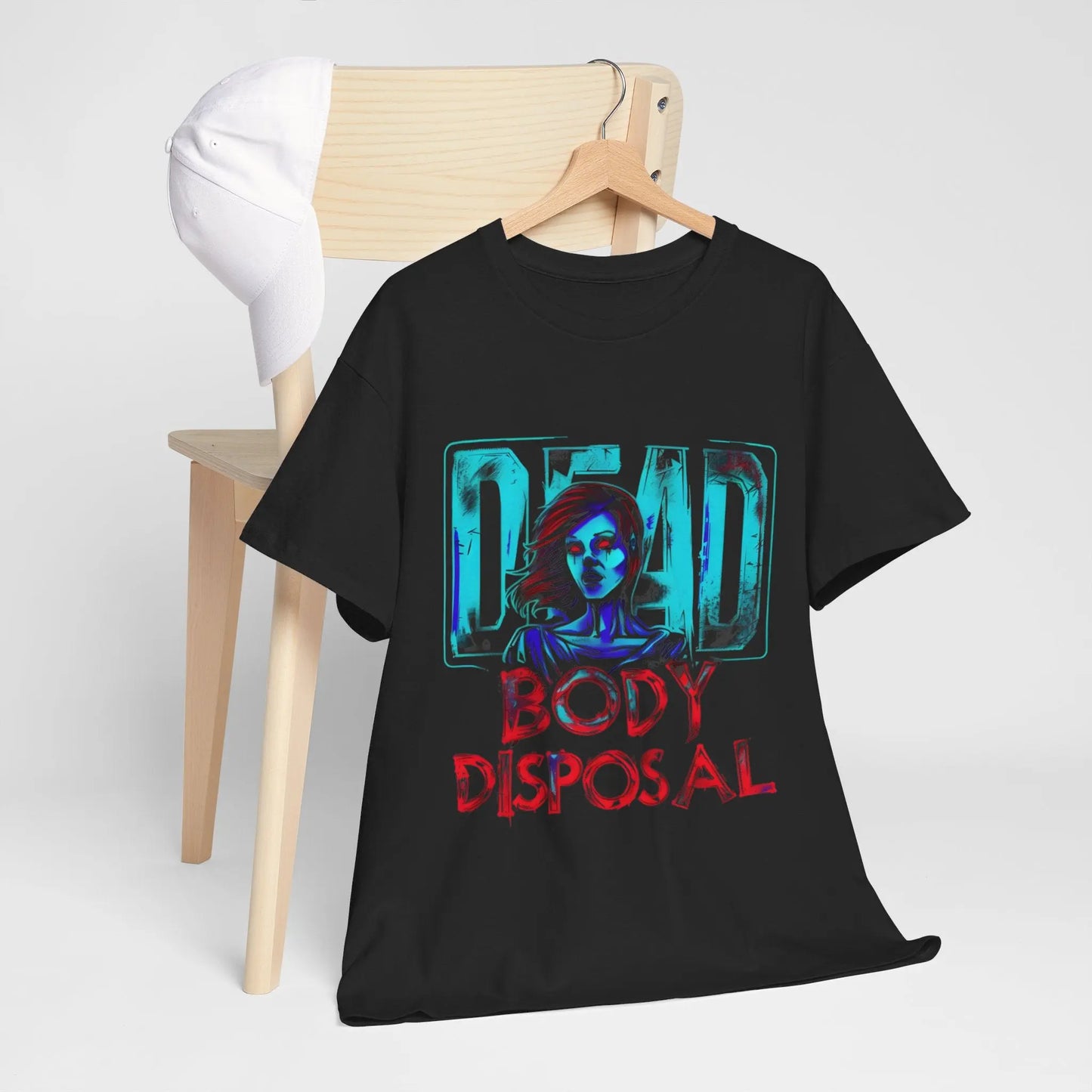 Necro - Dead Body Disposal Dead Chick - Heavy Cotton Tee - Gilden 5000 - Black - NECRO SUPER STORE