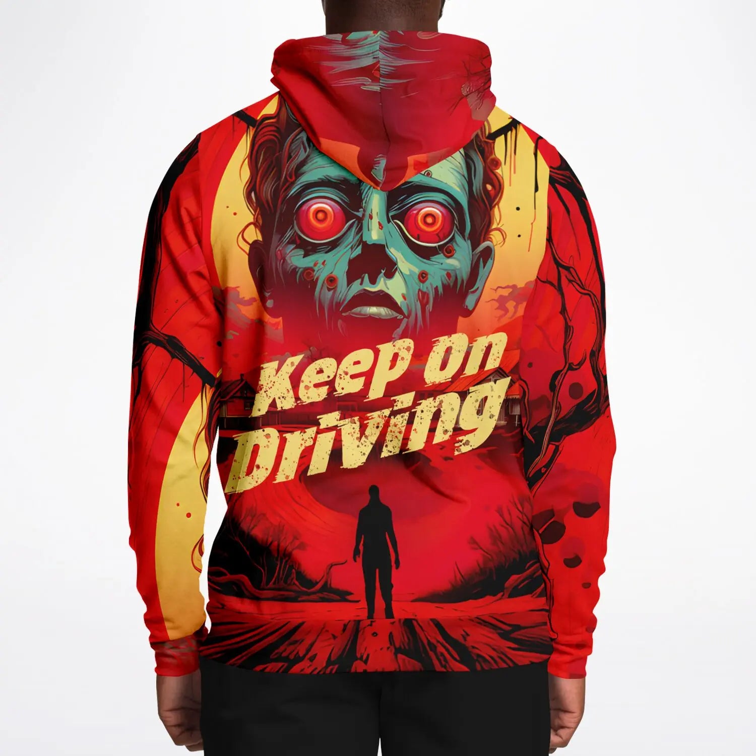 Necro - Keep On Driving - Athletic Hoodie - AOP NECRO SUPER STORE
