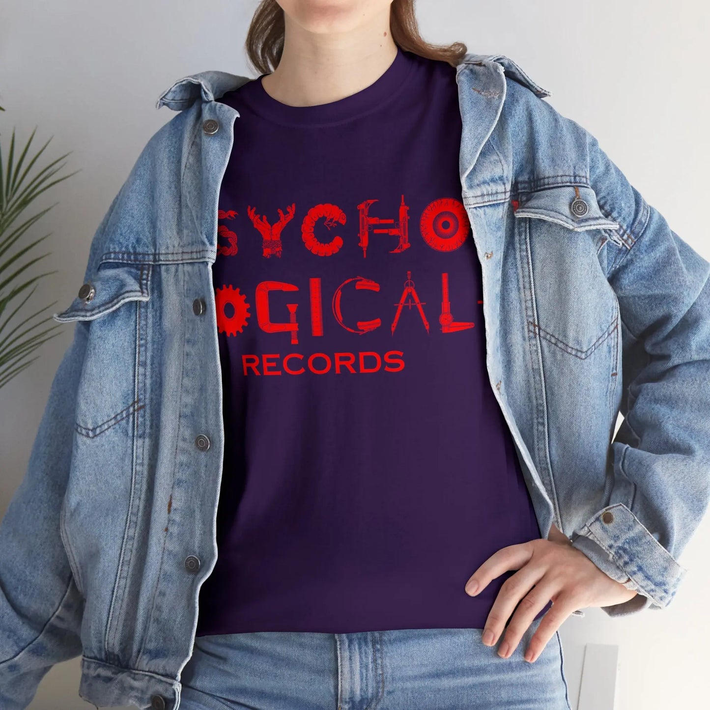 Necro - Red OG PLR Logo - Heavy Cotton Tee - Gilden 5000 - NECRO SUPER STORE