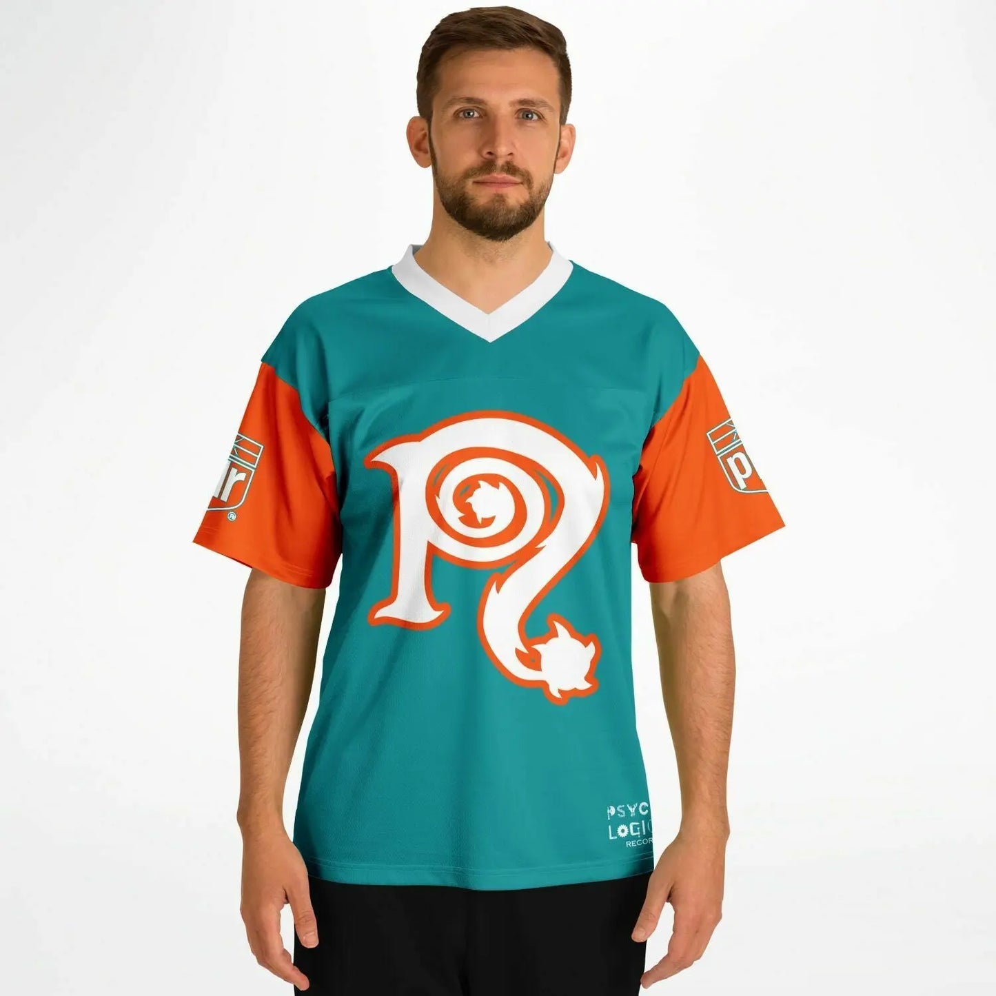 NECRO - N Symbol - Football Jersey (Miami Dolphins Colors) NECRO SUPER STORE