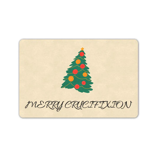 Merry Crucifixion - Doormat -  24"x16" (Rubber) Inkedjoy