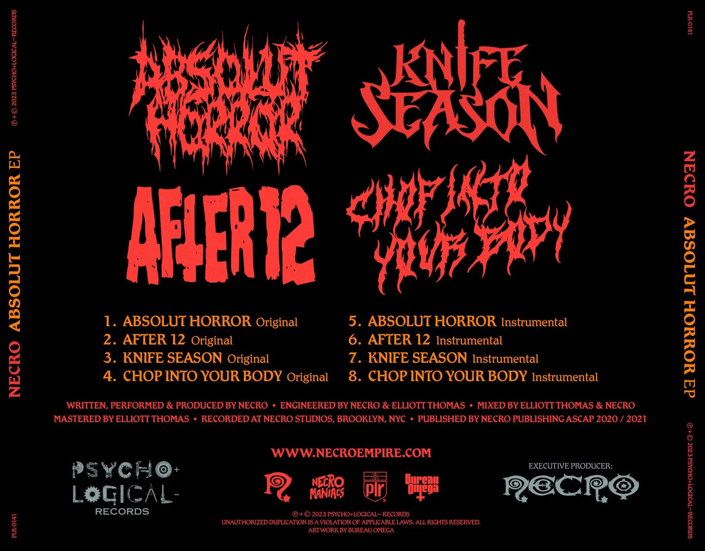 NECRO - Absolut Horror EP CD NECRO SUPER STORE