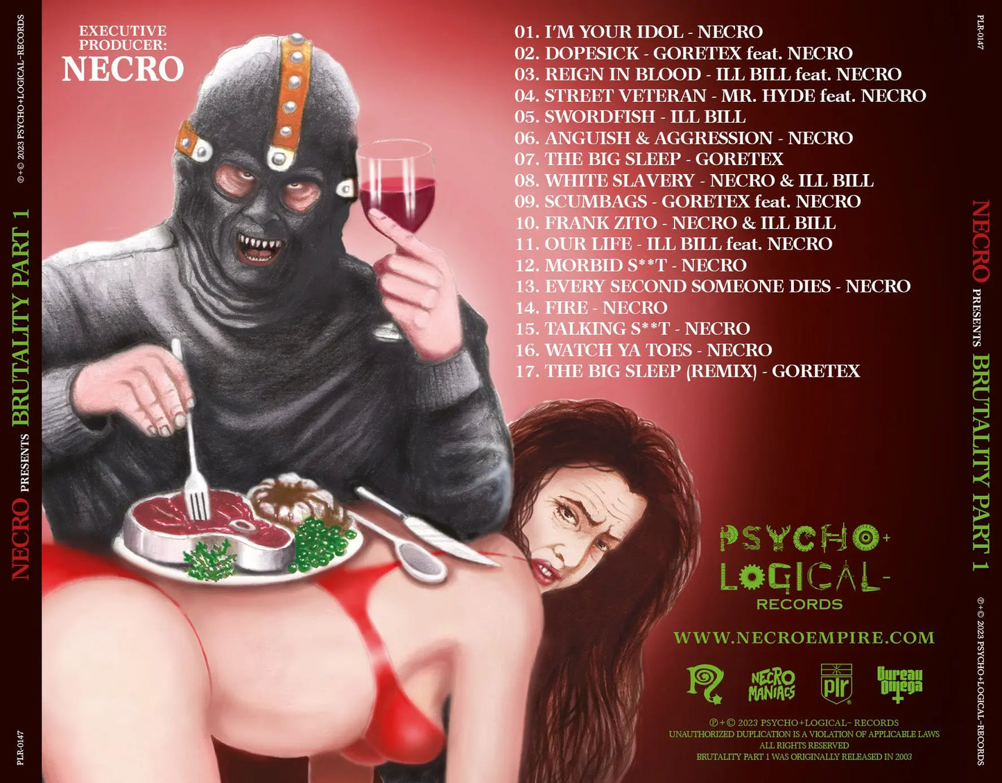 NECRO - Brutality Part 1 CD NECRO SUPER STORE