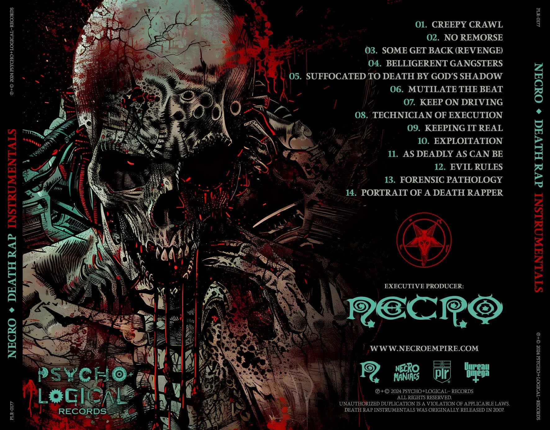 NECRO - Death Rap - Instrumentals CD - NECRO SUPER STORE
