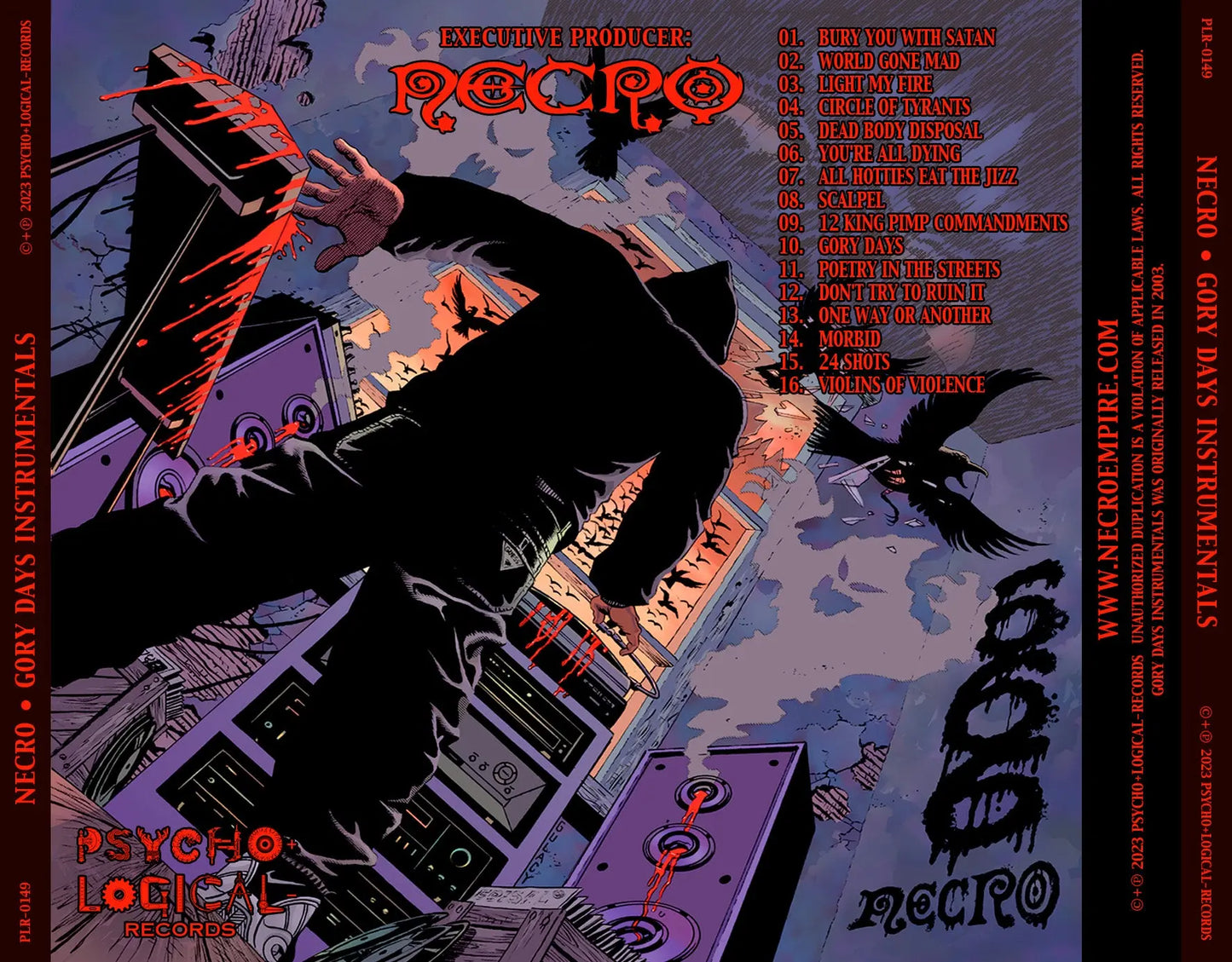 NECRO - Gory Days - Instrumentals CD NECRO SUPER STORE