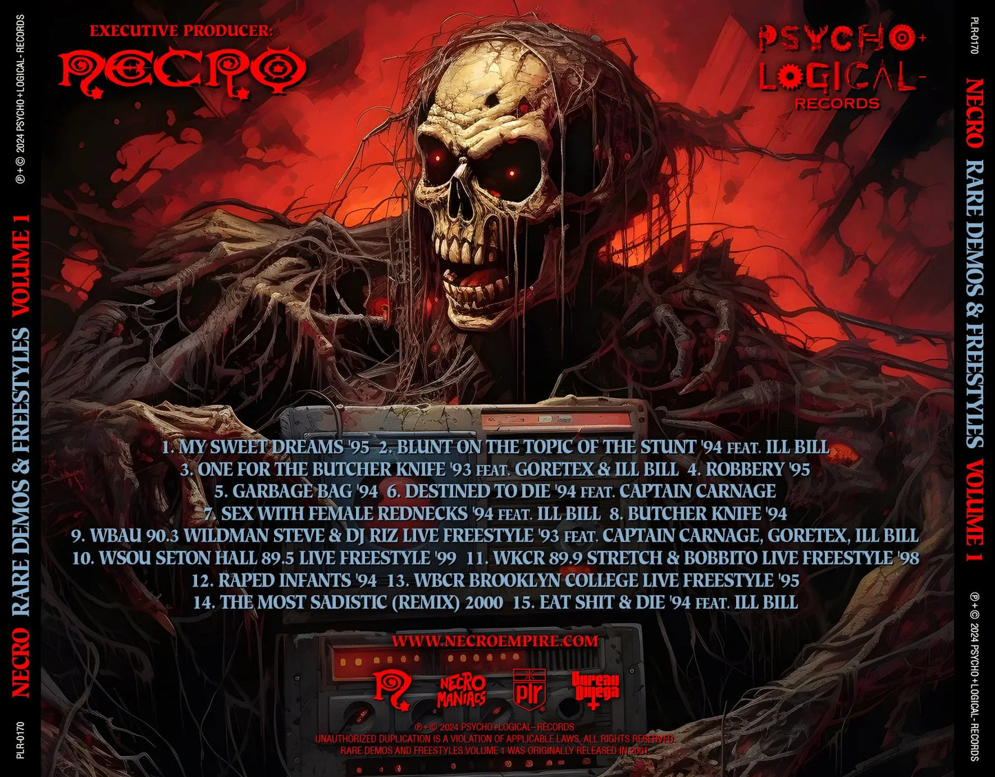 NECRO - Rare Demos & Freestyles Vol. 1 CD - NECRO SUPER STORE