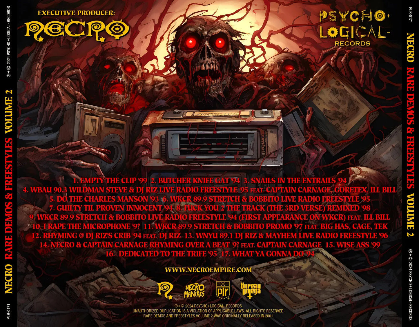 NECRO - Rare Demos & Freestyles Vol. 2 CD - NECRO SUPER STORE