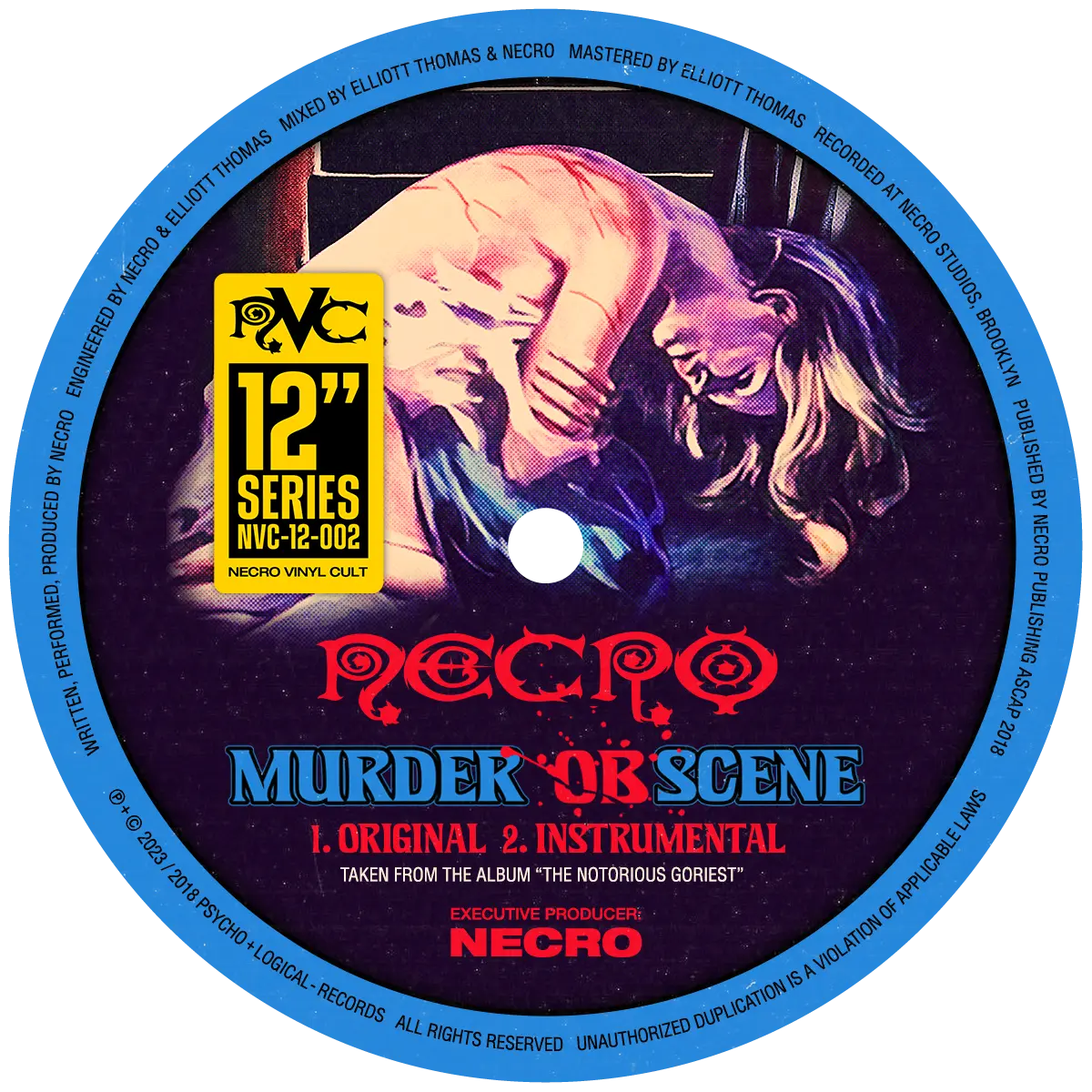 NECRO - Know Con-Science / Murder Obscene 12" Vinyl Single NECRO SUPER STORE