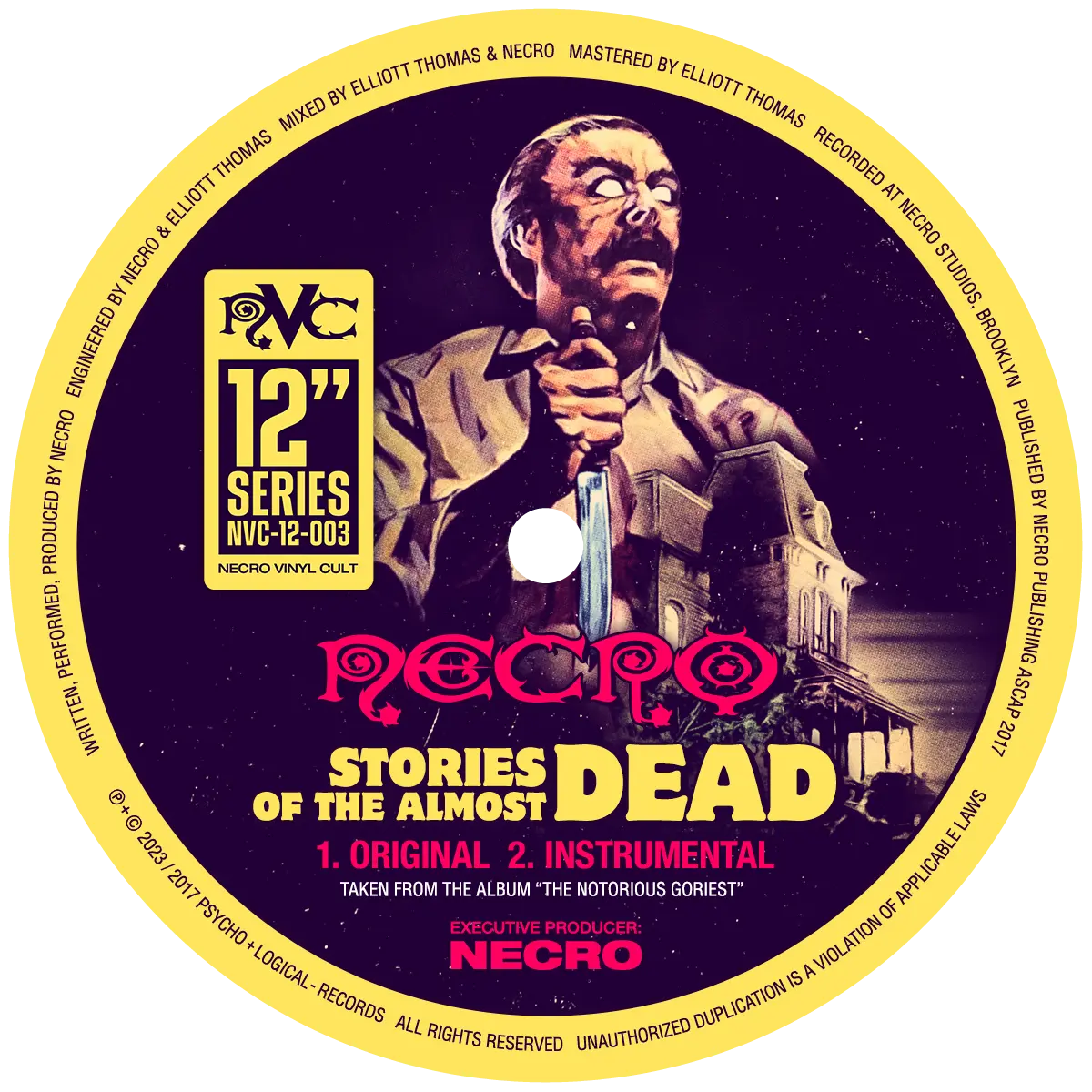NECRO - Stories Of The Almost Dead / The Master Of Ruckus 12" Vinyl Single NECRO SUPER STORE