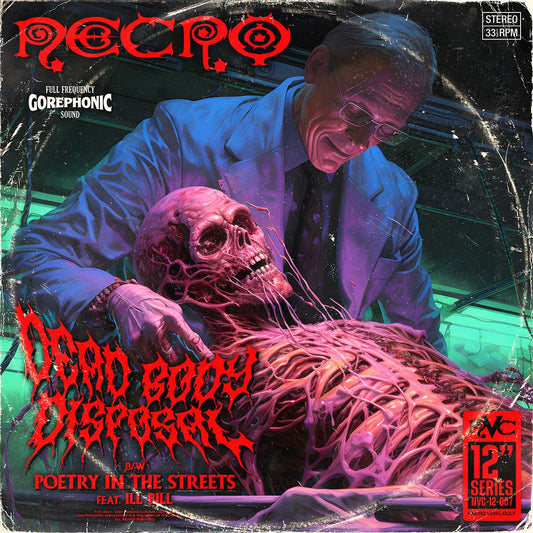 NECRO - Dead Body Disposal / Poetry In The Streets 12" Vinyl Single NECRO SUPER STORE