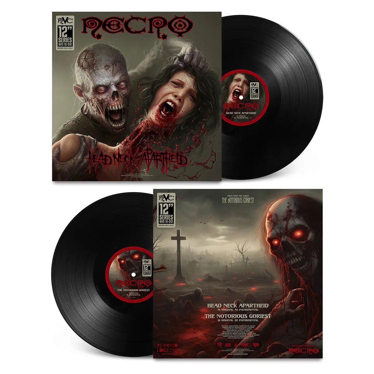 NECRO - Head Neck Apartheid / The Notorious Goriest 12" Vinyl Single NECRO SUPER STORE
