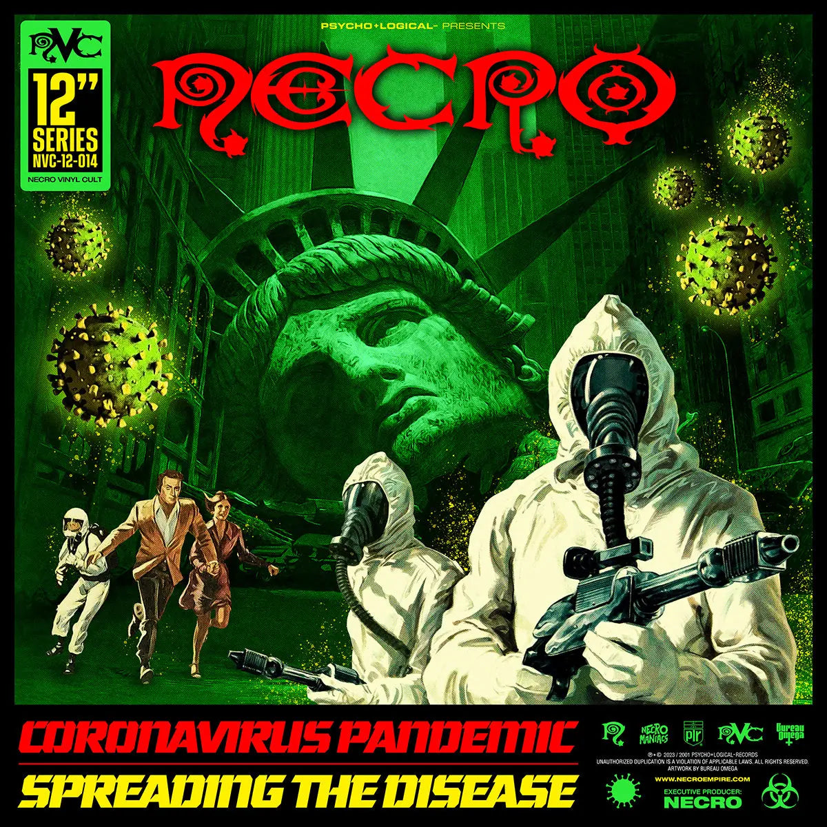NECRO - Covid 19 (Pestilence) / Coronavirus Pandemic (Spreading The Disease) 12" Vinyl Single NECRO SUPER STORE