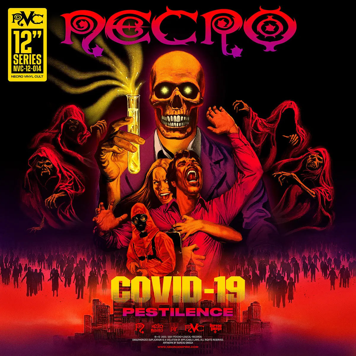 NECRO - Covid 19 (Pestilence) / Coronavirus Pandemic (Spreading The Disease) 12" Vinyl Single NECRO SUPER STORE