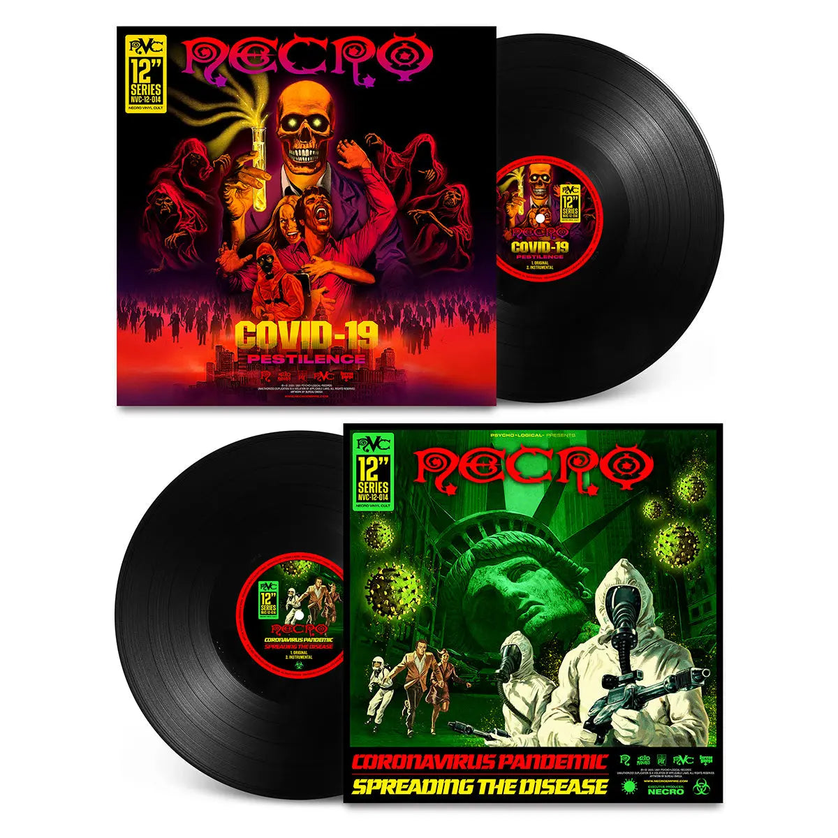 NECRO - Covid 19 (Pestilence) / Coronavirus Pandemic (Spreading The Disease) 12" Vinyl Single NECRO SUPER STORE