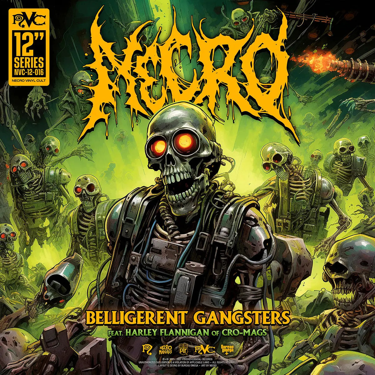 NECRO - Technician Of Execution / Belligerent Gangsters 12" Vinyl Single NECRO SUPER STORE