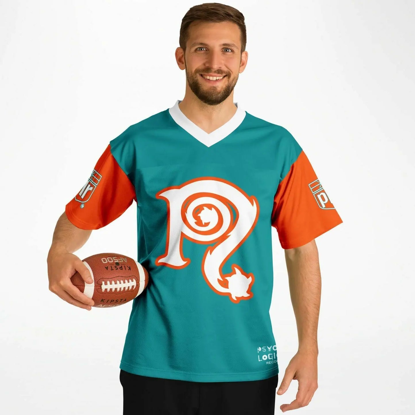 NECRO - N Symbol - Football Jersey (Miami Dolphins Colors) NECRO SUPER STORE