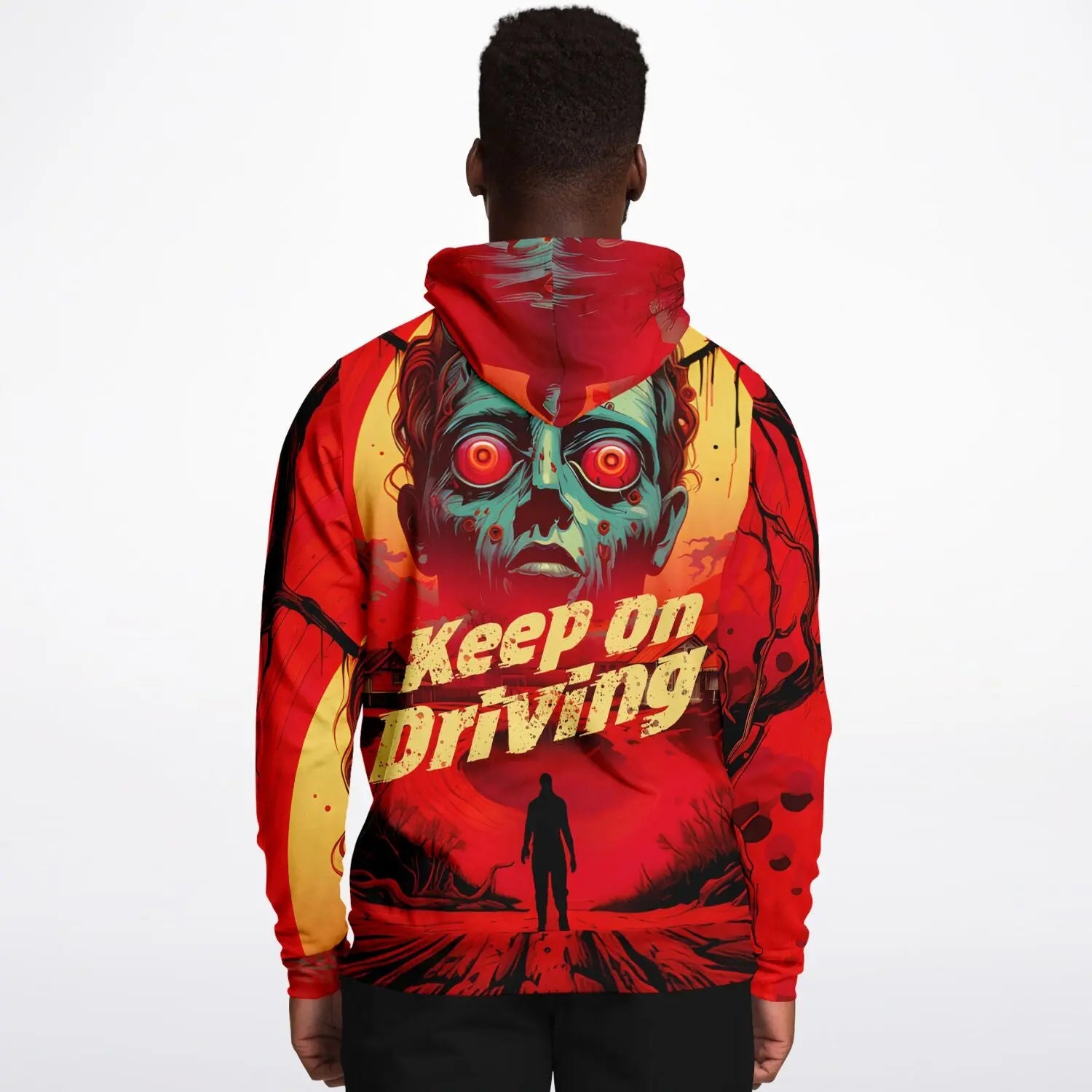 Necro - Keep On Driving - Athletic Hoodie - AOP NECRO SUPER STORE