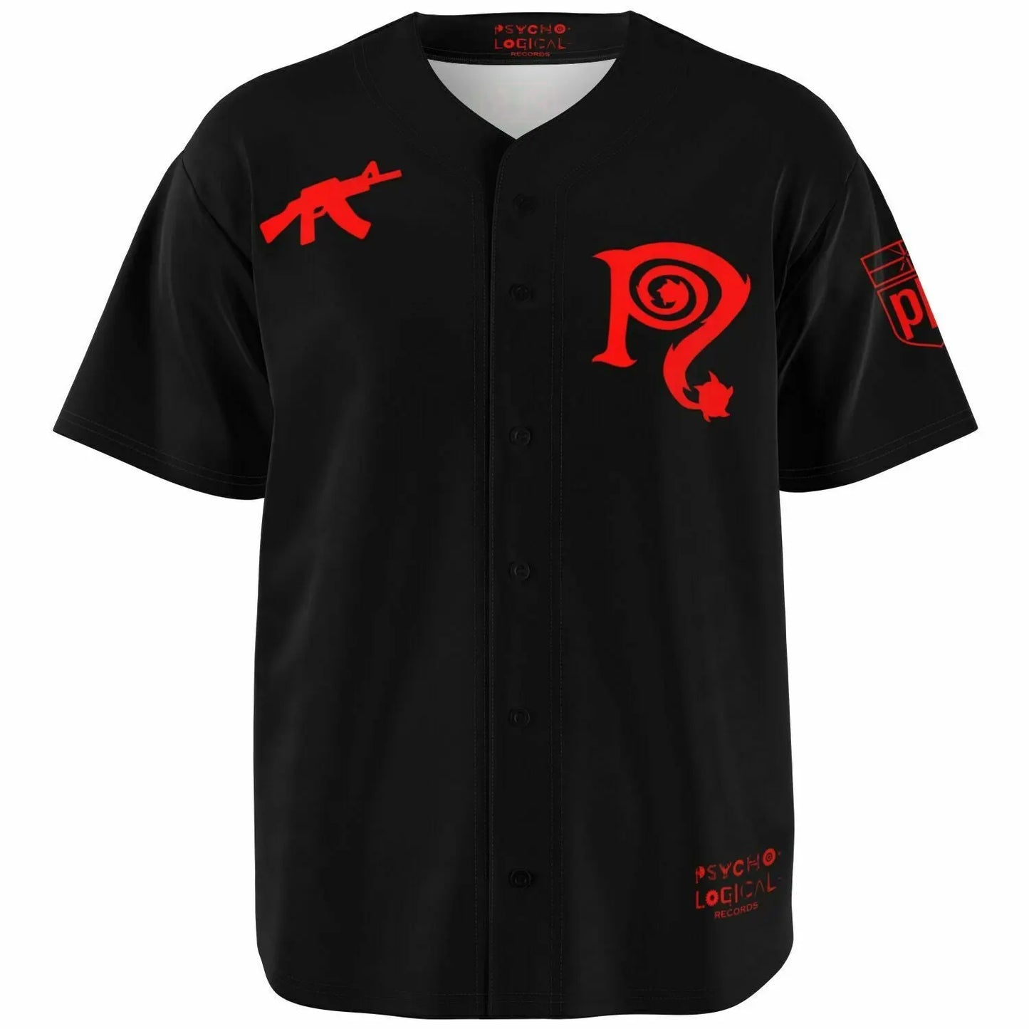 Necro - Blk/Red Baseball Jersey NECRO SUPER STORE