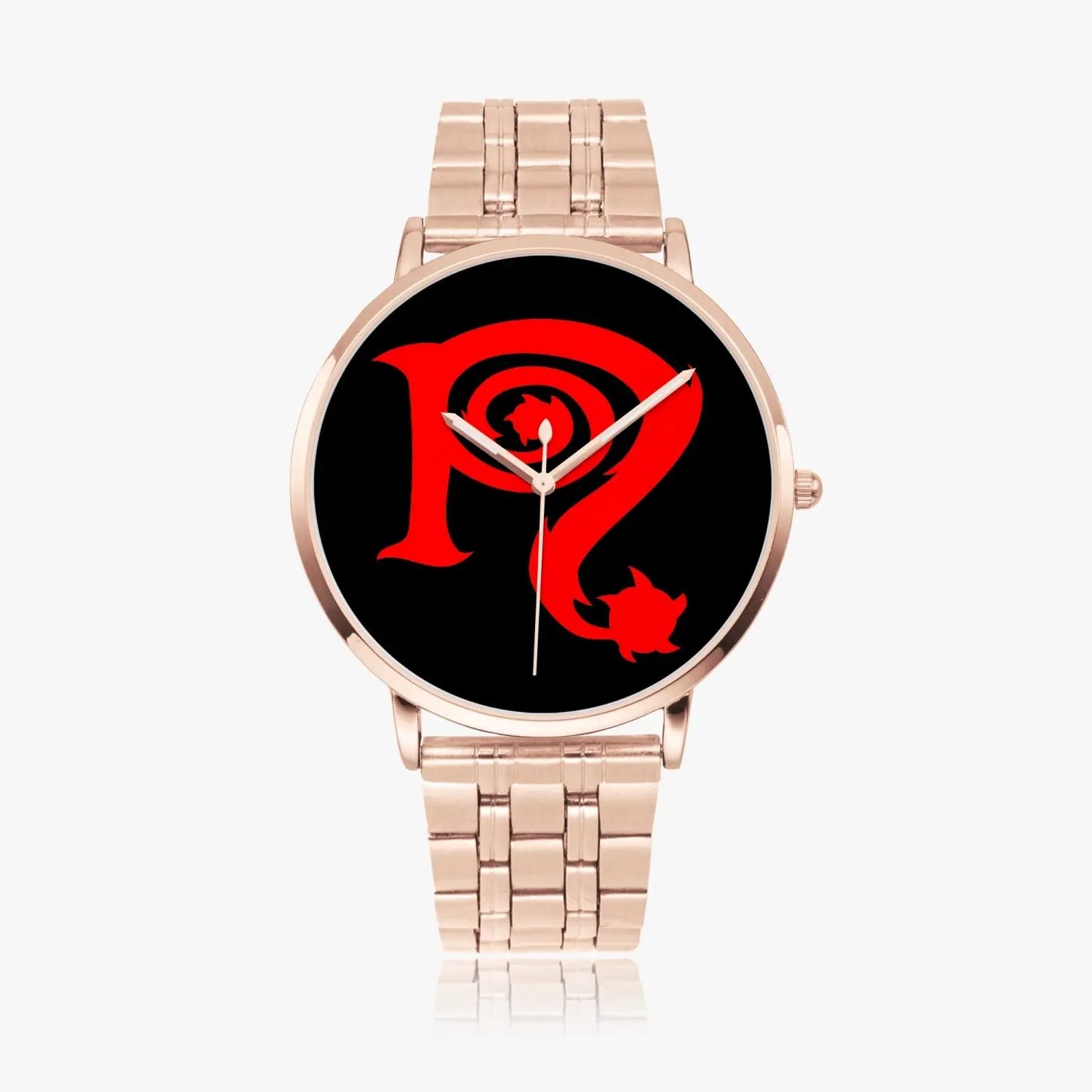 Necro - Red N - Black Steel Strap Quartz Watch NECRO SUPER STORE