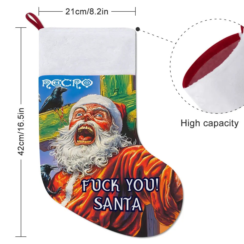 Fuck You! Santa - Christmas stocking Inkedjoy