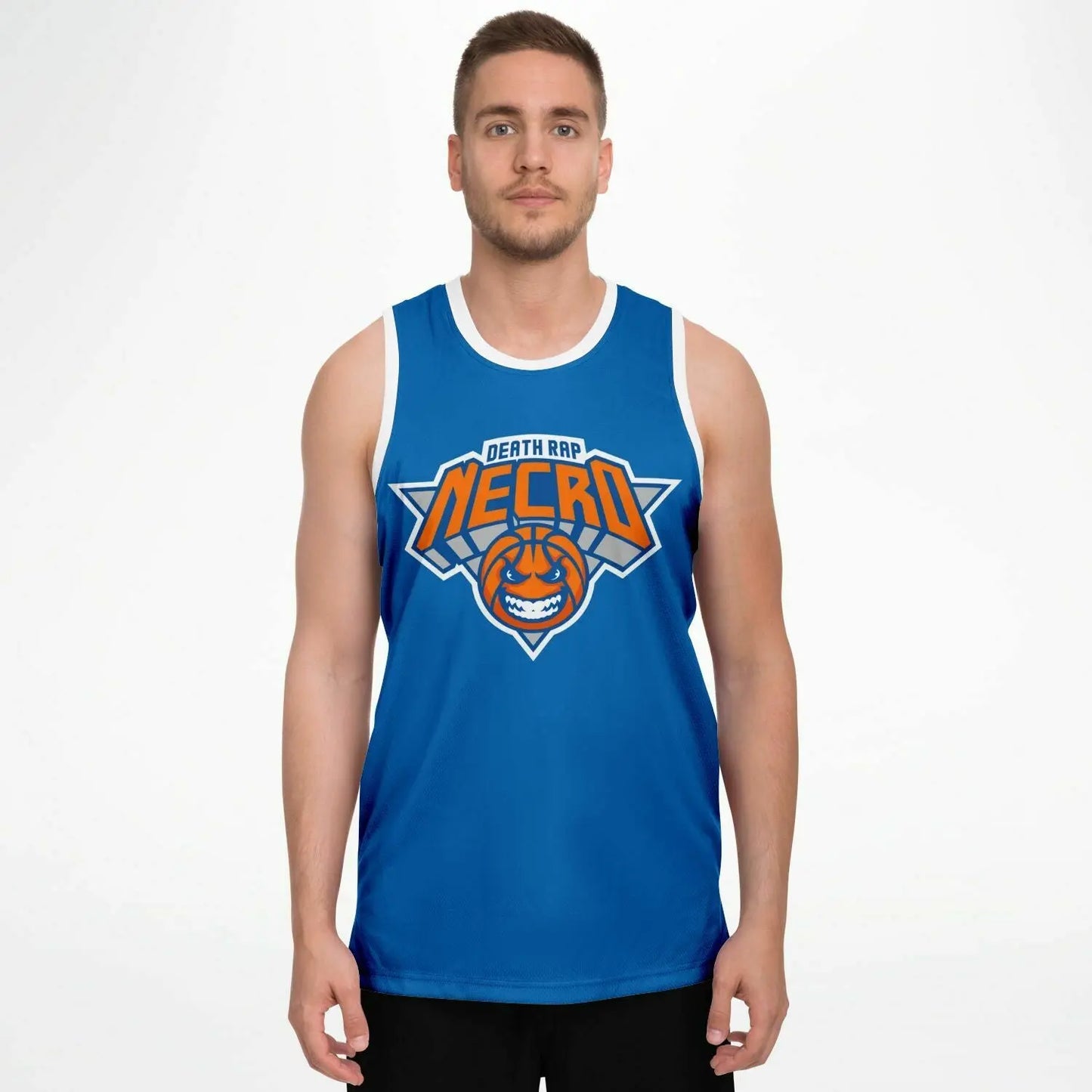 Necro - Knicks Colors - Basketball Jersey NECRO SUPER STORE