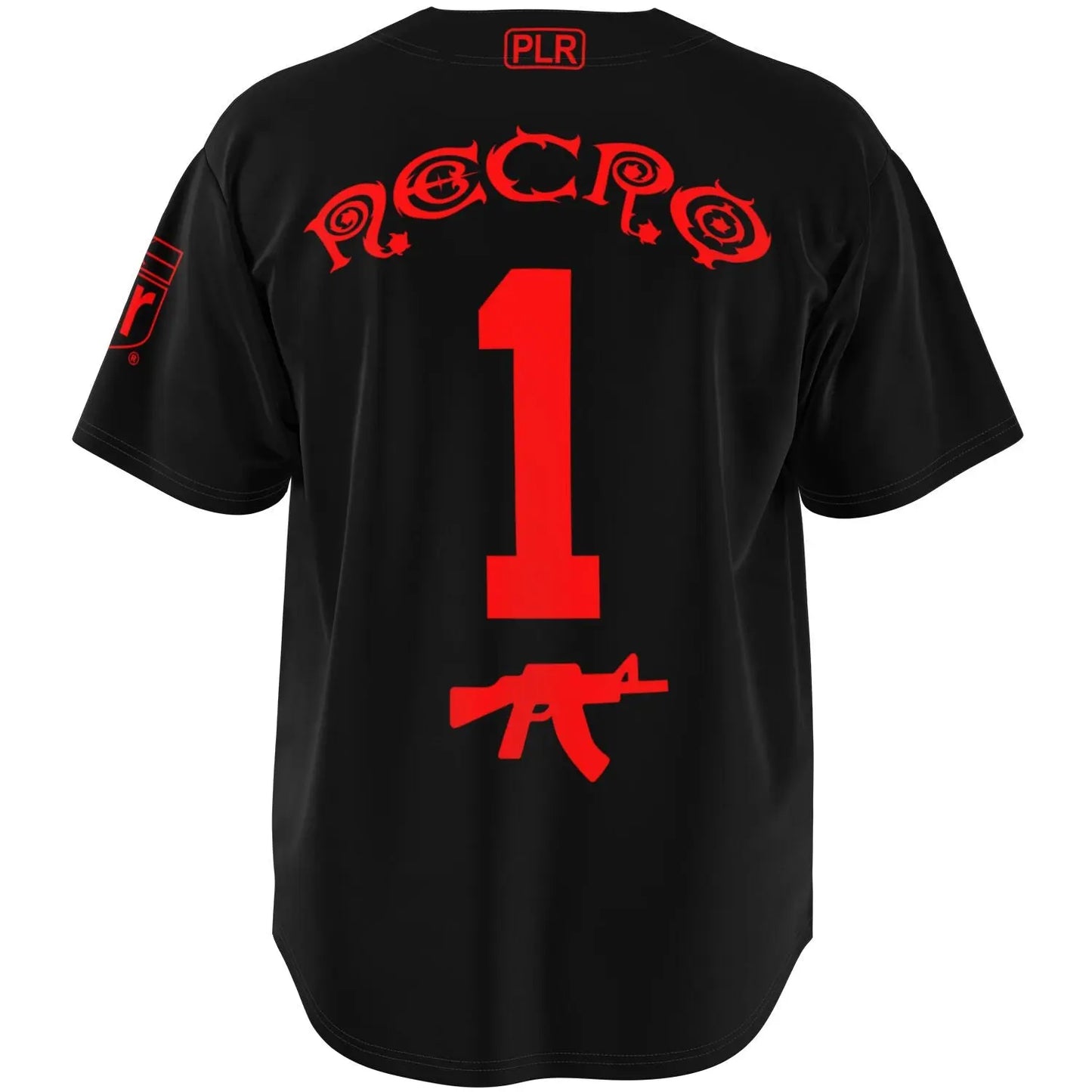 Necro - Blk/Red Baseball Jersey NECRO SUPER STORE