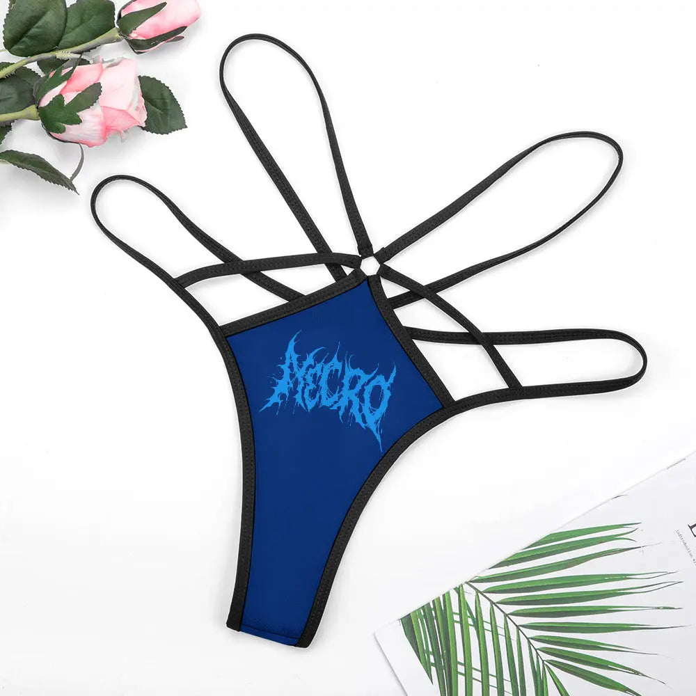Necro - Light Blue Death Metal Logo - Panties NECRO SUPER STORE