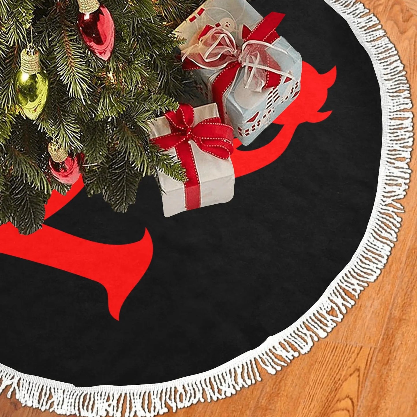 Thick Fringe Christmas Tree Skirt 36"x36" interestprint