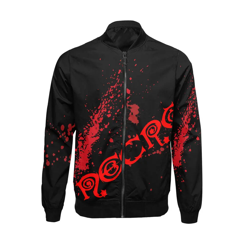 Necro - Red Logo Blood Splatter - Men's All Over Print Casual Jacket NECRO SUPER STORE