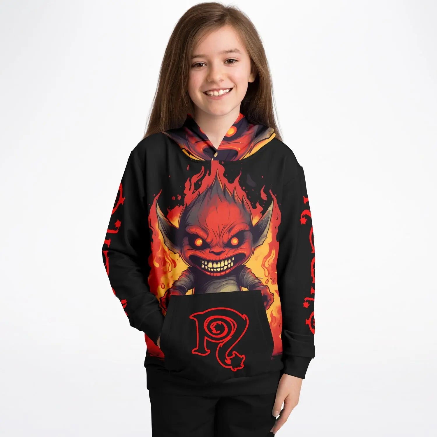 Necro - Little Demon - Athletic Kids Hoodie NECRO SUPER STORE