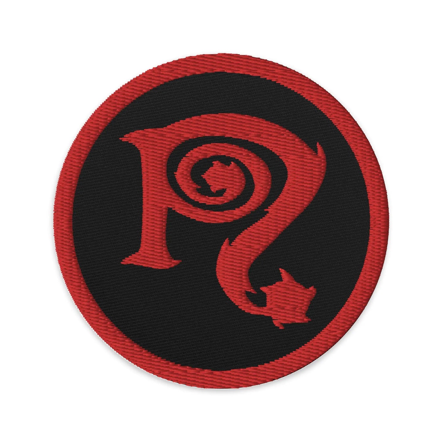 Necro - Red N Symbol - Circle Embroidered patch - NECRO SUPER STORE