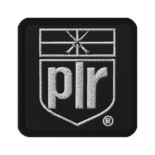 White PLR UPS Logo Embroidered patch - NECRO SUPER STORE