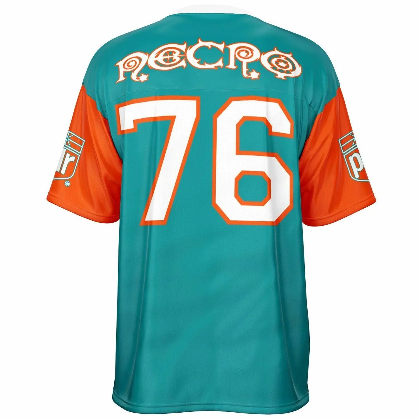 NECRO - N Symbol - Football Jersey (Miami Dolphins Colors) NECRO SUPER STORE