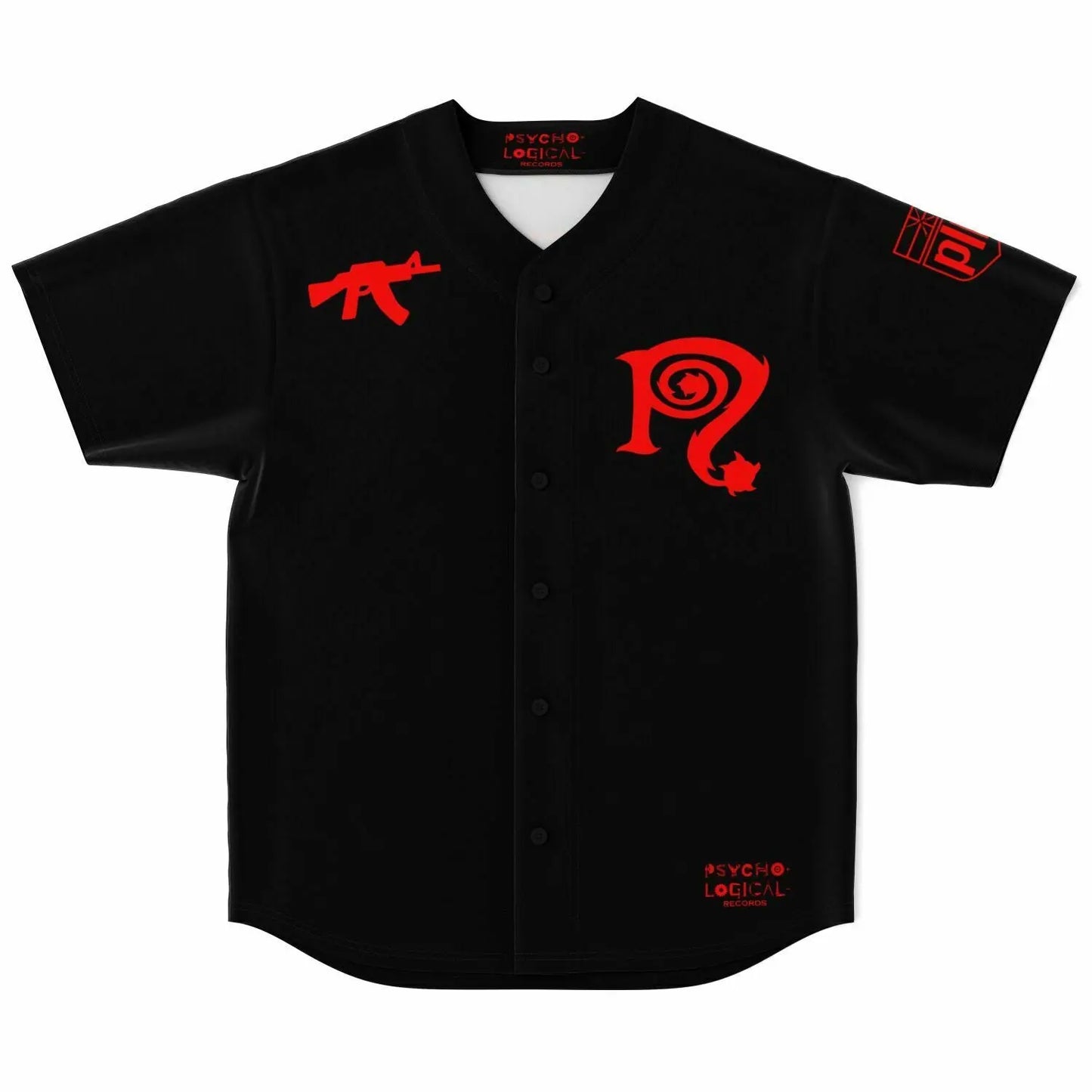 Necro - Blk/Red Baseball Jersey NECRO SUPER STORE