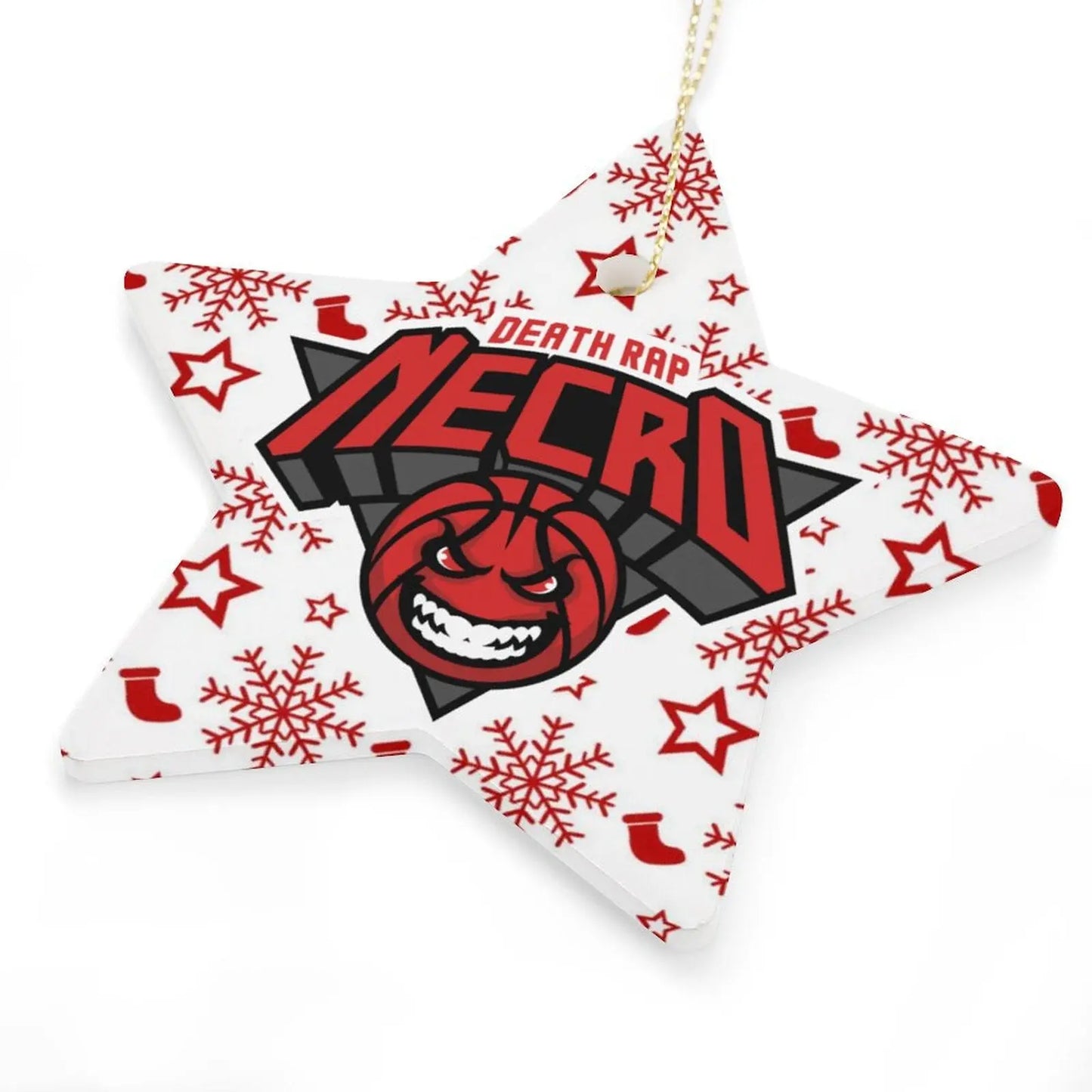 Christmas Star Shape Porcelain Ornament Christmas Star Pendant Interestprint